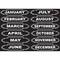 Ashley Productions Chalkboard Calendar Months Magnets, 6 Packs of 12